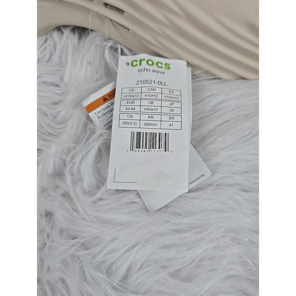 Crocs Echo Wave Almond Tint 210521-0LD Men's 10 Women's 12 New Slip On Comfort - Picture 8 of 9